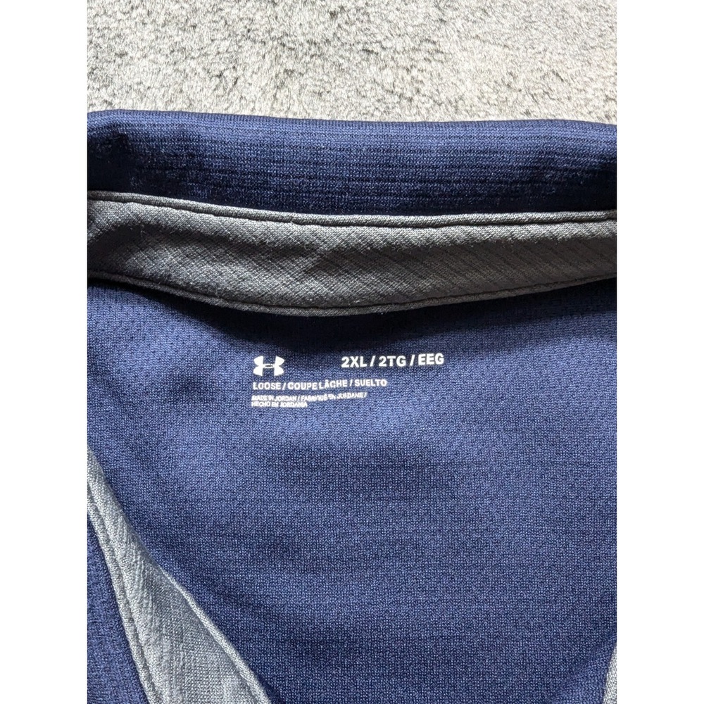 Under Armour Short Sleeve Polo Shirt Men's Size 2XL Blue - Picture 3 of 11